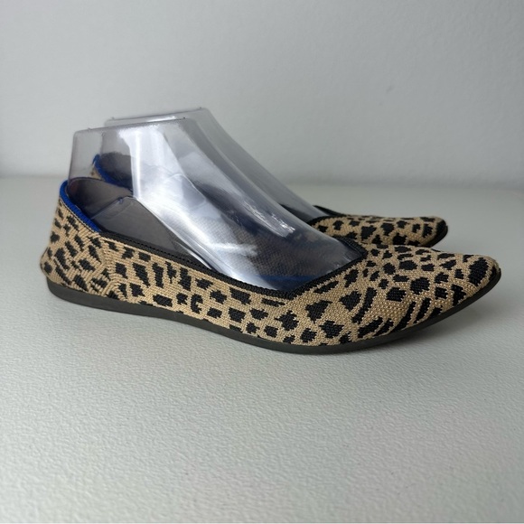 Rothy's Shoes - Rothy’s Tan Brown Black Leopard Cheetah Animal Print The Point Skip On Flats 7.5